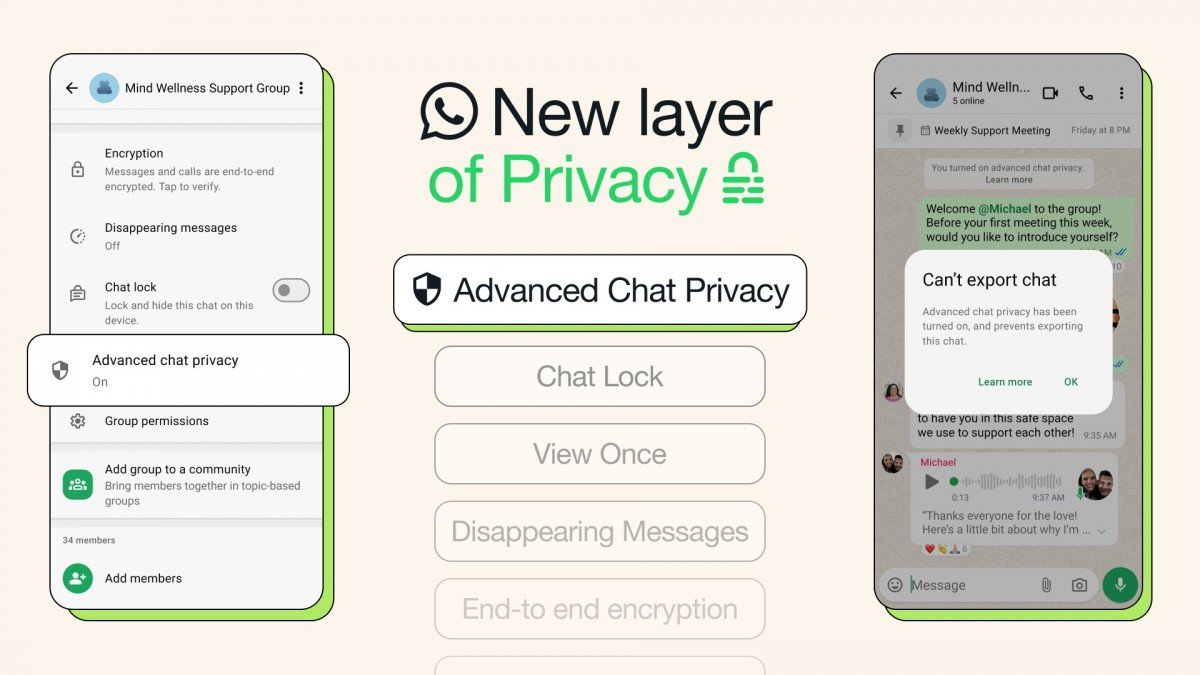 WhatsApp launches Advanced Chat Privacy